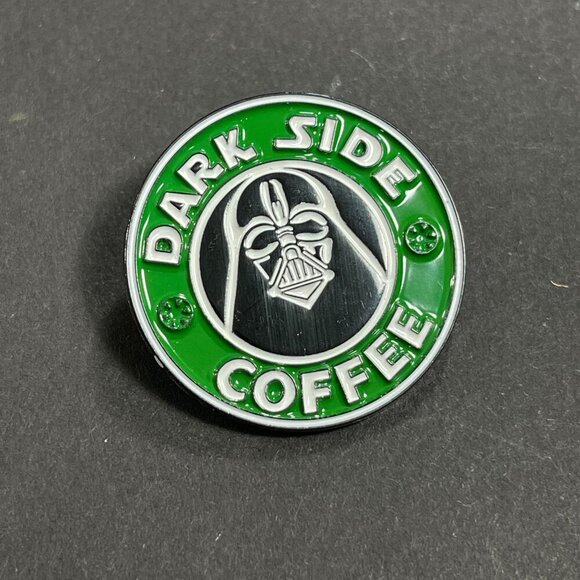 Darth Vader Lapel Pin Dark Side Green Coffee Star Wars Badge Brooch Pin Jewelry - Picture 7 of 9